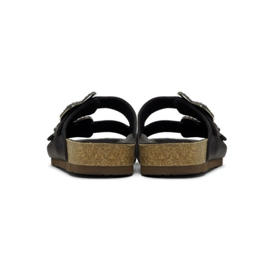 Shop Marc Jacobs Black Redux Grunge Two-strap Sandals In 001 Black