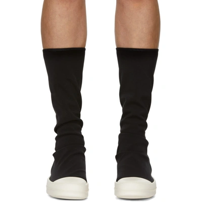 Shop Rick Owens Drkshdw Black Sock Sneaker Boots In 91 Black