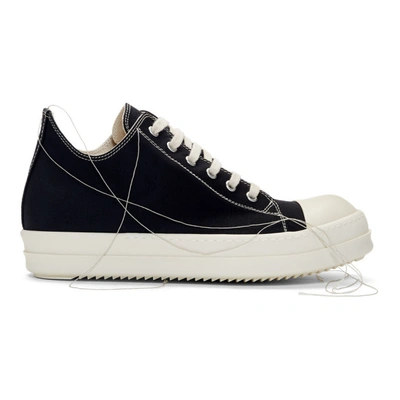 Shop Rick Owens Drkshdw Black 2-tone Stitch Sneakers In 9l9r81 Blk