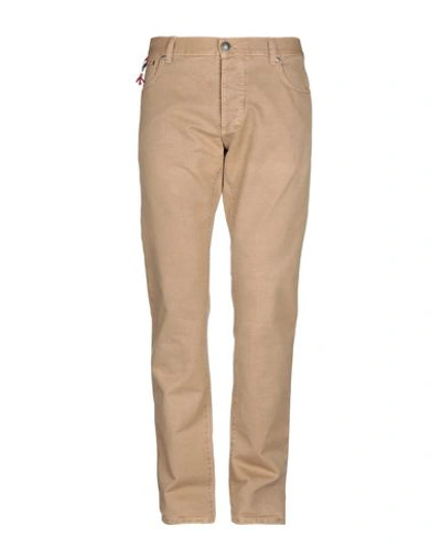 Shop Isaia Casual Pants In Sand
