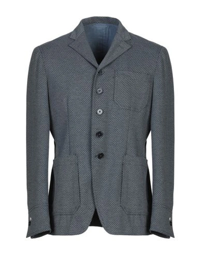 Shop John Sheep Suit Jackets In Slate Blue