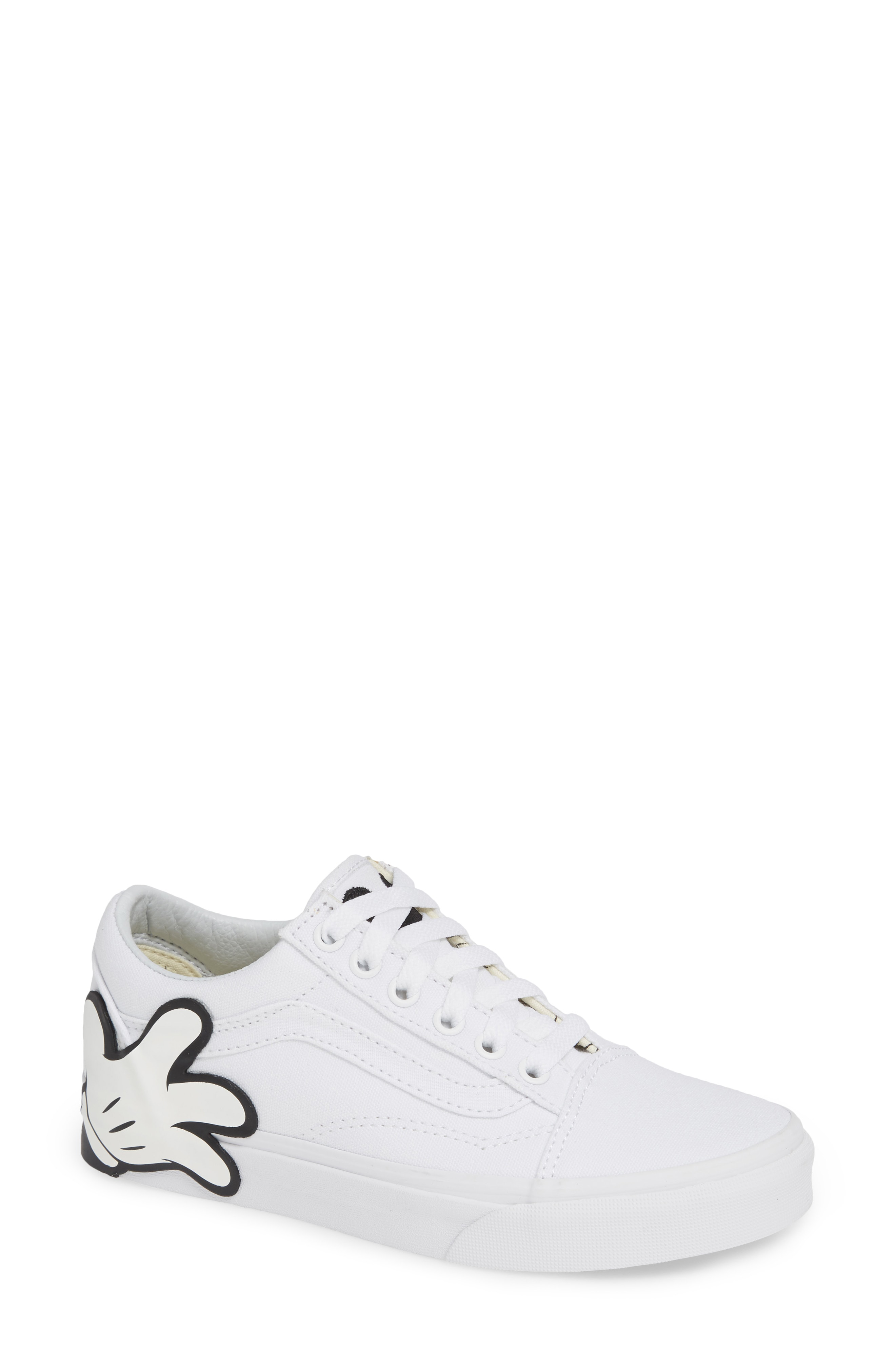 vans old skool mickey mouse white