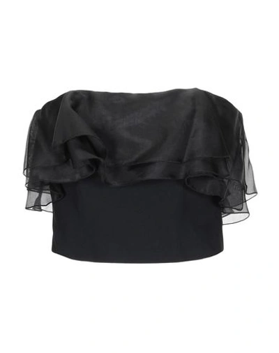 Shop Space Style Concept Simona Corsellini Woman Top Black Size 6 Acetate, Viscose, Silk
