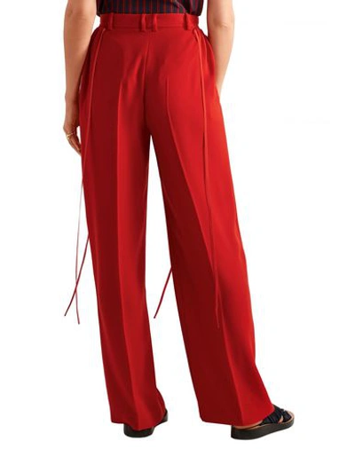 Shop Adeam Casual Pants In Red