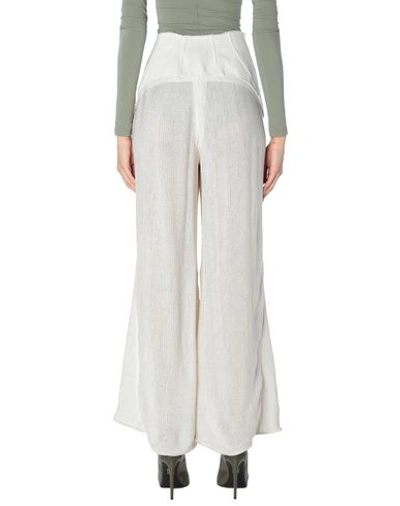 Shop Alessandra Marchi Casual Pants In Ivory