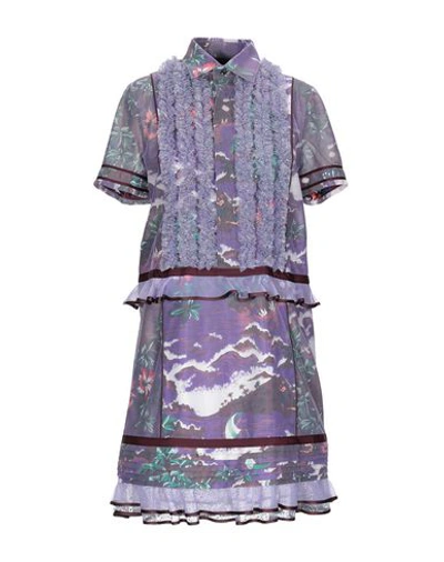 Shop Dsquared2 Woman Mini Dress Purple Size 2 Silk