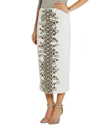 Shop Wes Gordon Midi Skirts In White