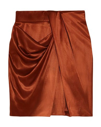 Shop Atlein Knee Length Skirt In Rust