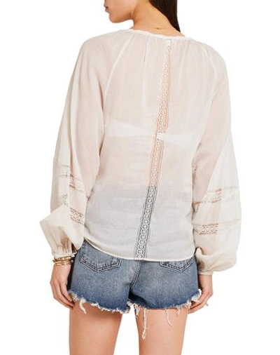 Shop Talitha Blouses In Beige