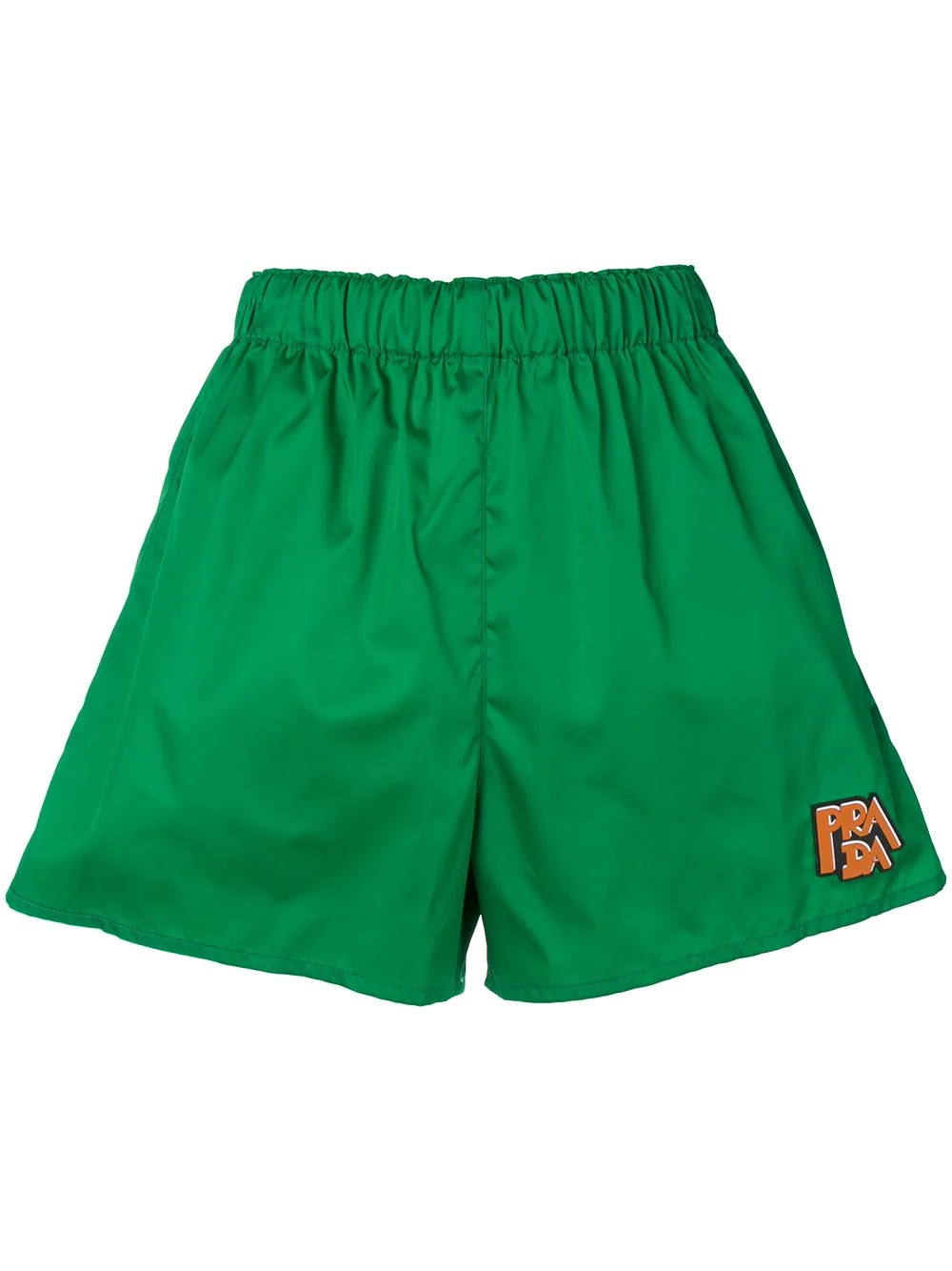 Prada Nylon Logo Shorts In Green | ModeSens