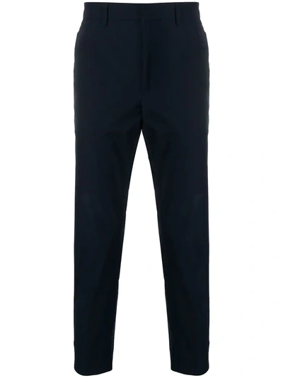 PRADA TAPERED CROPPED TROUSERS - 蓝色