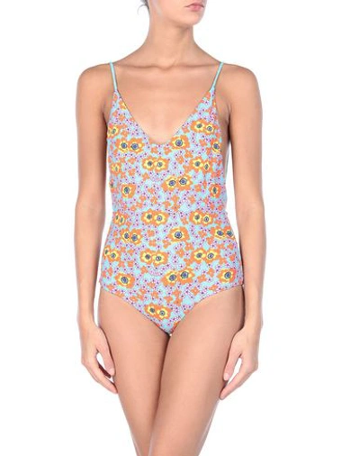 Shop Albertine One-piece Swimsuits In Sky Blue