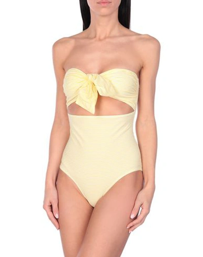 Shop Albertine One-piece Swimsuits In Yellow