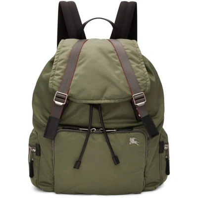 Shop Burberry Green Xl Aviator Backpack In A1255 Celad