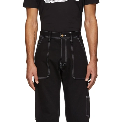 Shop Versace Black Logan Jeans In A813 Black