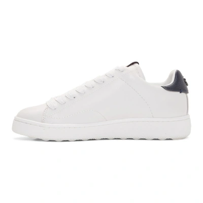 Shop Coach 1941 White And Navy C101 Low-top Sneakers In Whtnavy