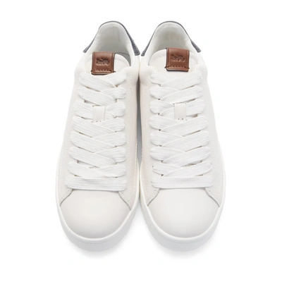 Shop Coach 1941 White And Navy C101 Low-top Sneakers In Whtnavy