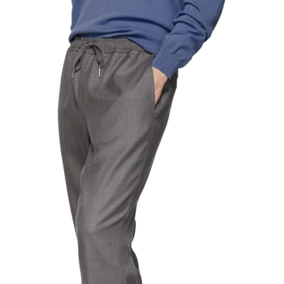 THOM BROWNE 灰色斜纹织物运动裤