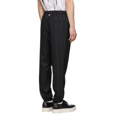 Shop Thom Browne Navy Twill Track Trousers In 415 Navy