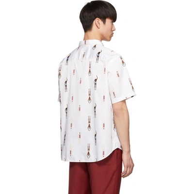 Shop Thom Browne White Swimmer Short Sleeve Shirt In 100 White