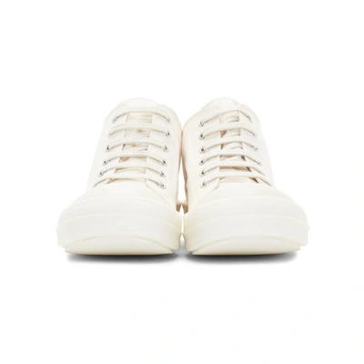 Shop Rick Owens Drkshdw Off-white Low Sneakers In Nat211