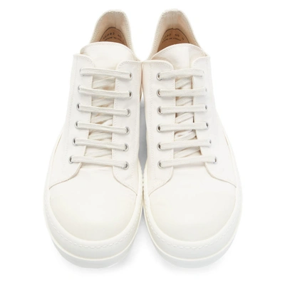 Shop Rick Owens Drkshdw Off-white Low Sneakers In Nat211