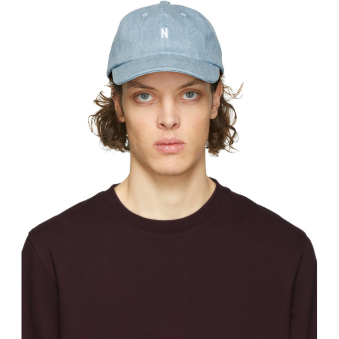 norse projects denim sports cap