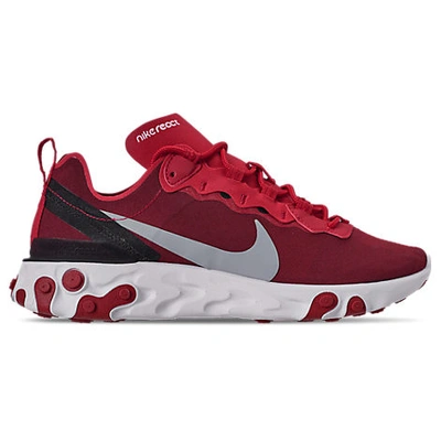 Shop Nike Men's React Element 55 Casual Shoes In Red Size 8.0