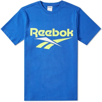 Shop Reebok Retro Vector Tee In Blue