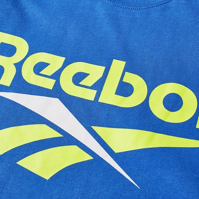 Shop Reebok Retro Vector Tee In Blue