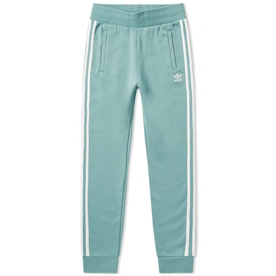 Shop Adidas Originals Adidas 3 Stripe Track Pant In Green