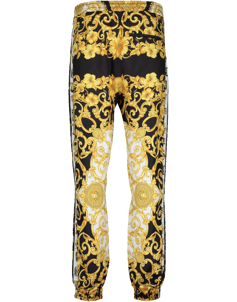Versace Black And Gold Print Joggers | ModeSens