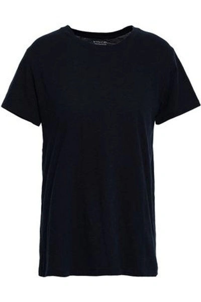 Shop Vince Woman Pima Cotton-jersey T-shirt Midnight Blue