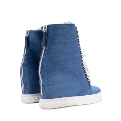 Shop Casadei Sneakers In Mas Blue