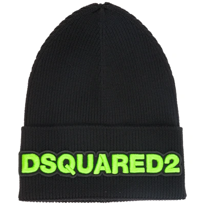 Shop Dsquared2 Men's Wool Beanie Hat In Black