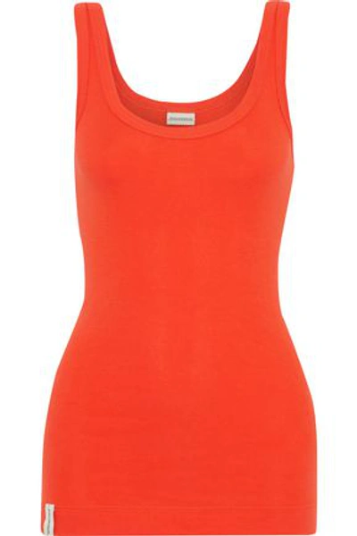 Shop By Malene Birger Woman Newdawn Cotton-jersey Tank Bright Orange