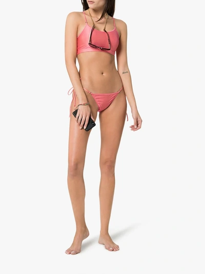 Shop Ack Oceano Amarena Tank Top Bikini In Pink