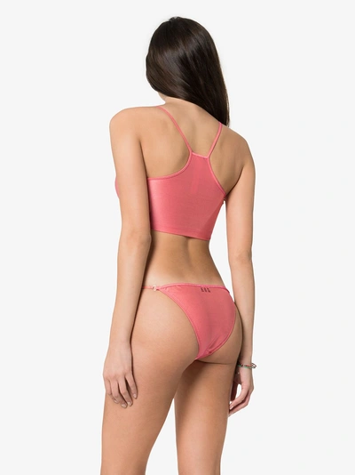 Shop Ack Oceano Amarena Tank Top Bikini In Pink