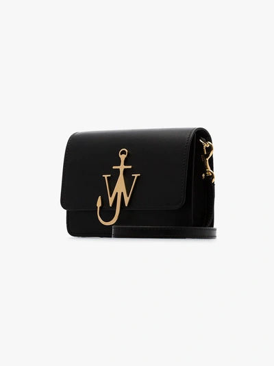 Shop Jw Anderson Black & Gold Anchor Logo Bag