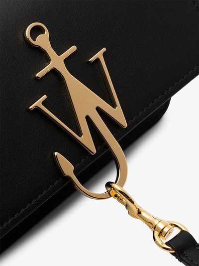 Shop Jw Anderson Black & Gold Anchor Logo Bag