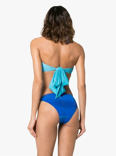 Shop Paper London Ombre Bandeau Bikini In Blue