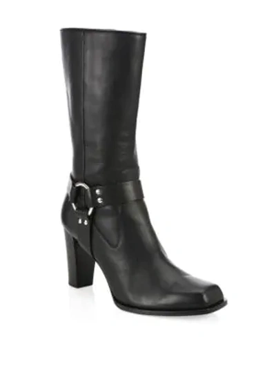 Shop Altuzarra Luxy Harness Ankle Leather Boots In Black