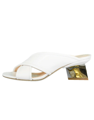 Shop Nicholas Kirkwood Veronika Slip On Sandal In White