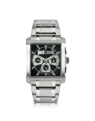 Shop Just Cavalli Rude Collection Stainless Steel Watch In Silver