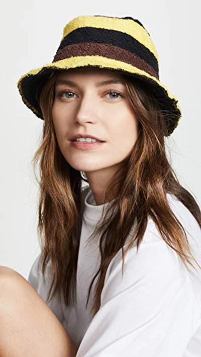 Shop Bernstock Speirs Towel Bucket Hat In Yellow