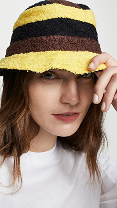 Shop Bernstock Speirs Towel Bucket Hat In Yellow