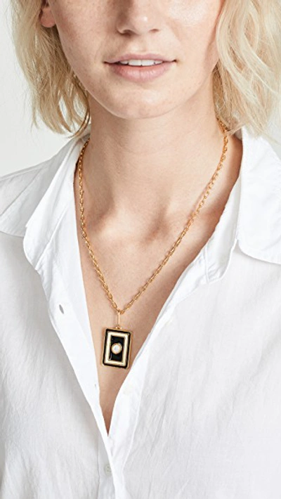 Shop Lizzie Fortunato Tarot Necklace In Black/white