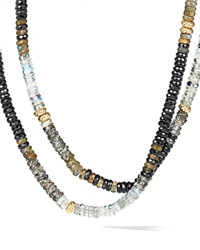 Shop David Yurman Tweejoux Necklace In 18k Yellow Gold With Black Onyx In Multi/gold