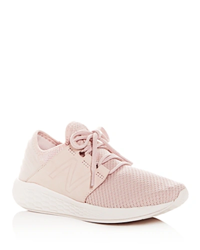 Shop New Balance Women's Cruz V2 Knit Low-top Sneakers In Pink