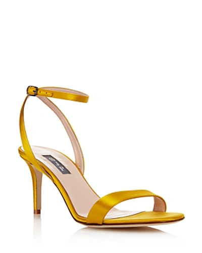 Shop Sjp By Sarah Jessica Parker Women's Gal Satin High-heel Sandals In Yellow